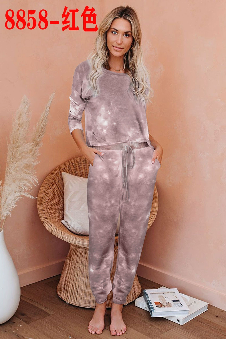 Демисезонный комплект, длинный рукав, расклешённые брюки, pijama, пожелание, европейский стиль