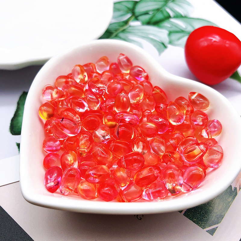 Venta al por mayor checa esmalte agua gota perlas 6*9 gota de agua gradiente pétalo borla colgante hecho a mano DIY horquilla material Accesorios