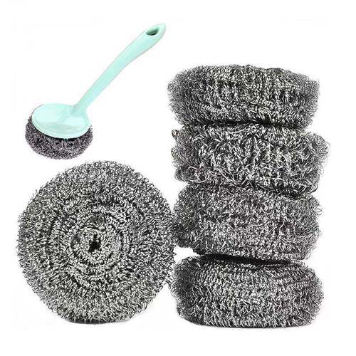 Factory direct supply steel wire ball, iron wire, stainless steel household kitchen dishwashing stainless steel wire brush pot cleaning ball wholesale