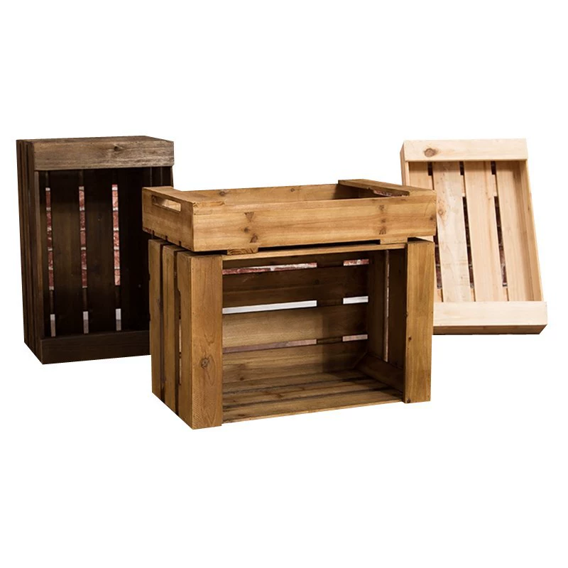 Деревянный ящик для хранения твердая древесина винтажный ящик для хранения витрина супермаркета деревянный ящик реквизит украшение окна фруктовый ящик