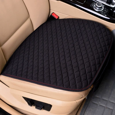 Seat cushion, seat cover | Three-Piece Set, Non-Slip Seat Cushion - front-row-single-black-red-line