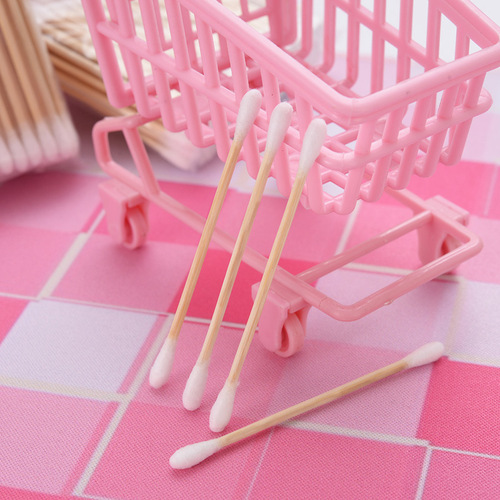 Boxed disposable double-ended cotton swabs wholesale beauty and makeup practical tools-hygienic fine cotton swabs flower cotton swabs