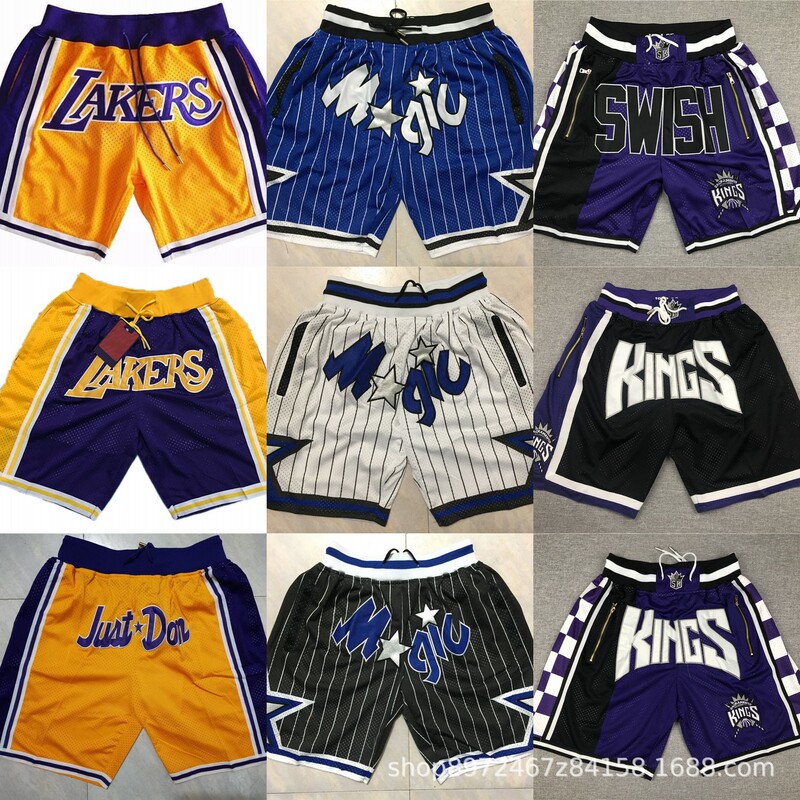 Jd Secret Embroidered Basketball Shorts Lakers Magic Kings Raptors James Secret Embroidered Basketball Shorts Dropshipping