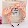 Hairgrip with bow, fashionable headband, hairpins, accessory, floral print, Korean style, wholesale