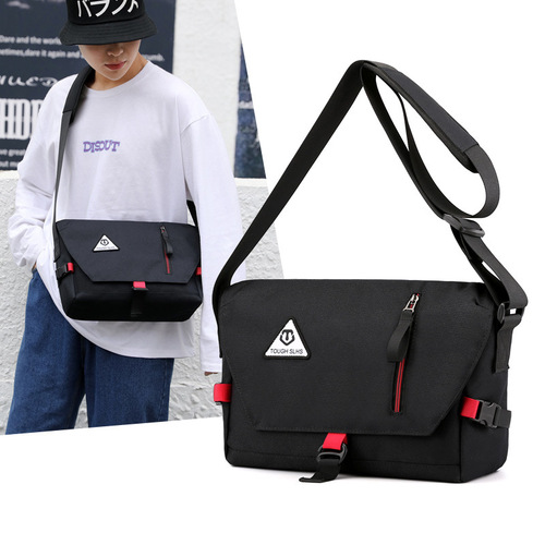 Factory direct sales new men's trendy and cool cross-body bag waterproof Oxford cloth men's bag practical business computer bag shoulder bag