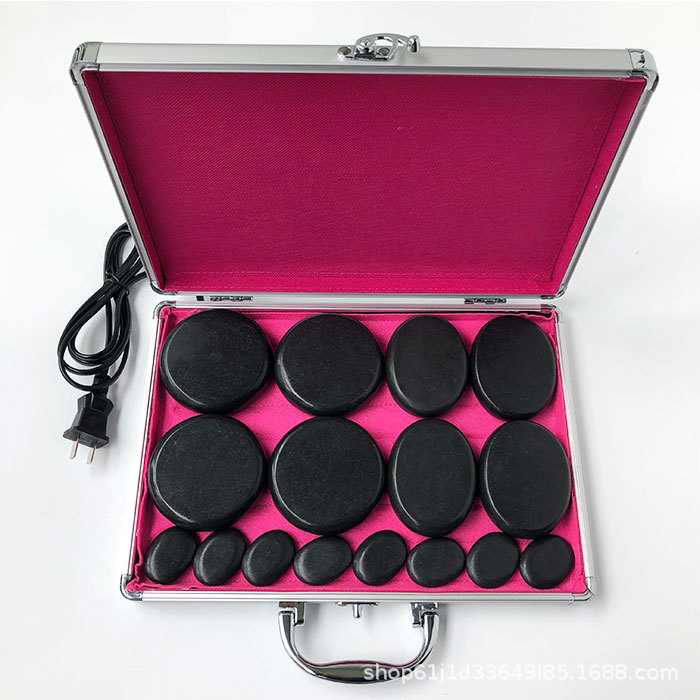 Piedras calientes volcánicas para masaje SPA, terapia de calor, espalda, aceites esenciales