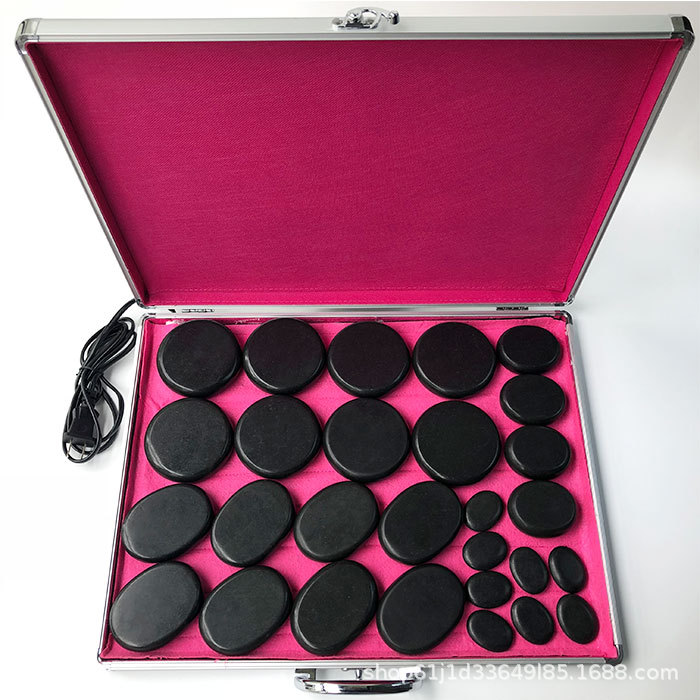 Piedras calientes volcánicas para masaje SPA, terapia de calor, espalda, aceites esenciales