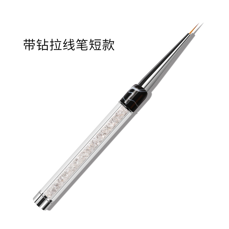 Traje de pluma de dibujo de uñas de Venta caliente transfronteriza 3 piezas pluma de pintura de uñas con pluma de dibujo de diamantes colección de pluma de pintura