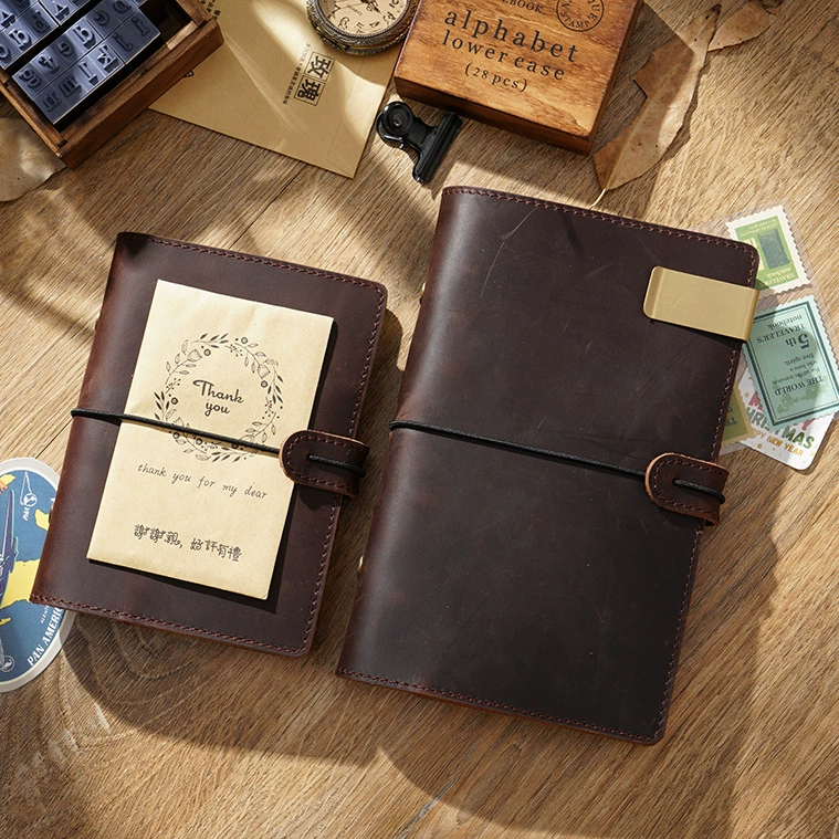 Leather laptop for traveling, handheld pocketbook, DIY, tear-off sheet, 6A