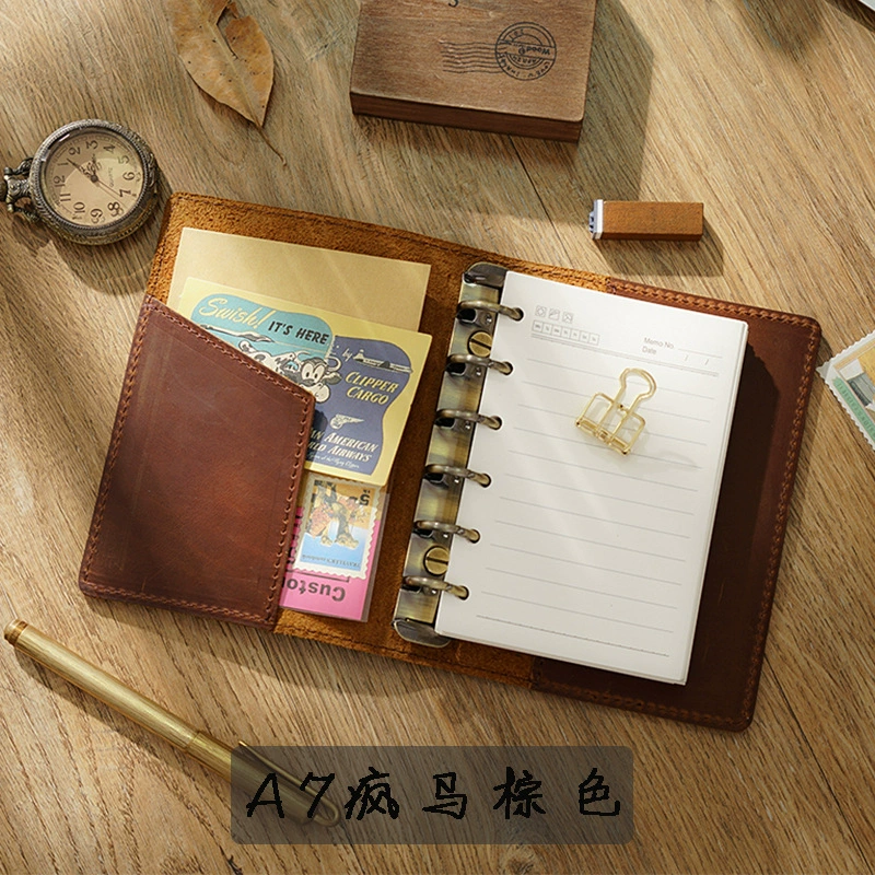 Leather laptop for traveling, handheld pocketbook, DIY, tear-off sheet, 6A