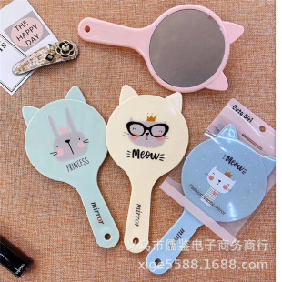 New creative cartoon makeup mirror handle mirror handheld handle mirror convenient vanity mirror
