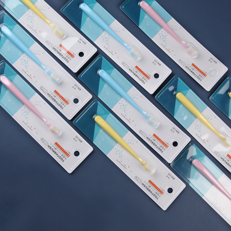 Wange Mao Single-Pack Toothbrush for Infants and Children Aged 3-12 Years, Soft-Bristle Baby Toothbrush, Manufacturer's Ready Stock Wholesale
