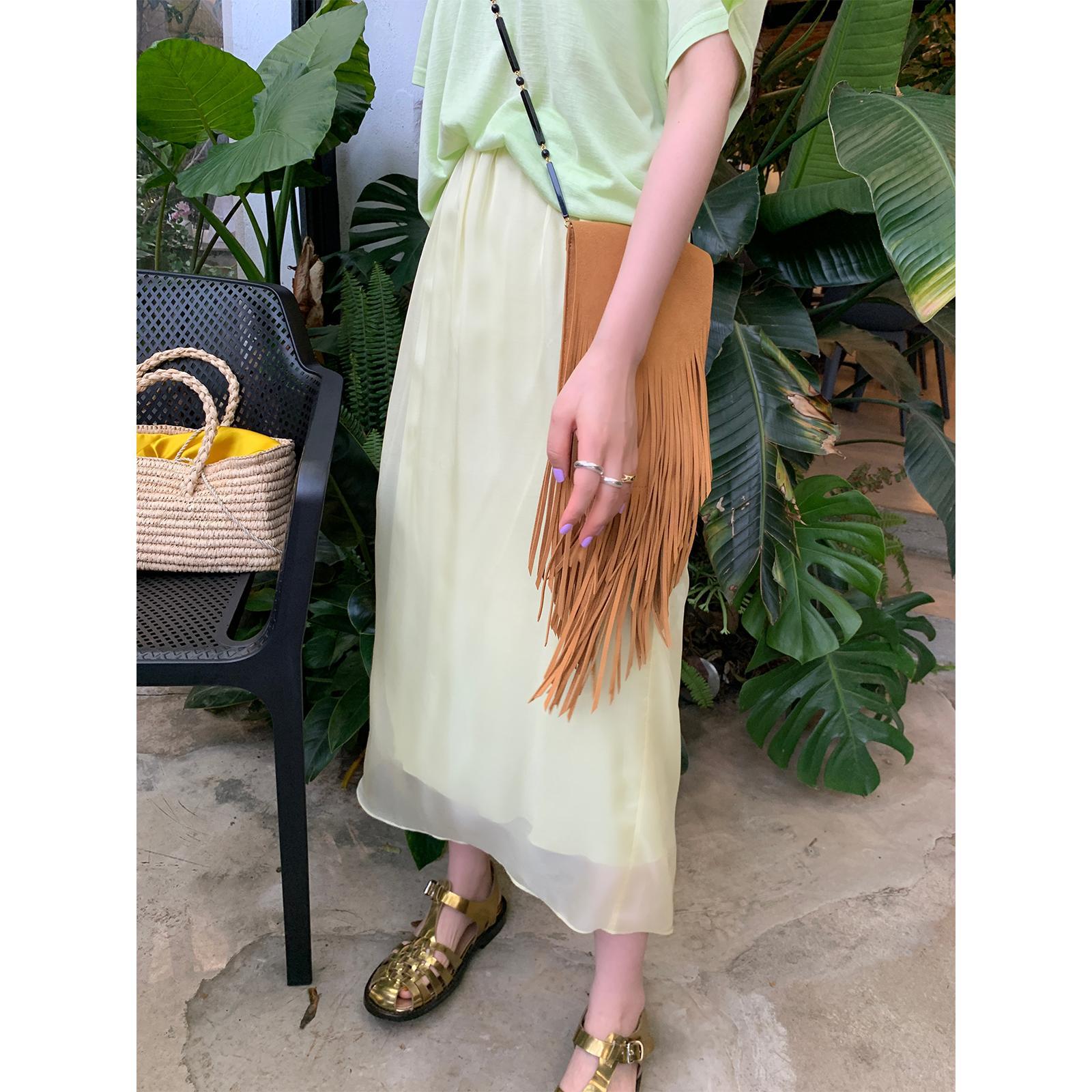 Women's Skirt Summer 2022 New Style Beautiful Fairy Ben Fairy Skirt Soft Waxy Candy Gauze Skirt