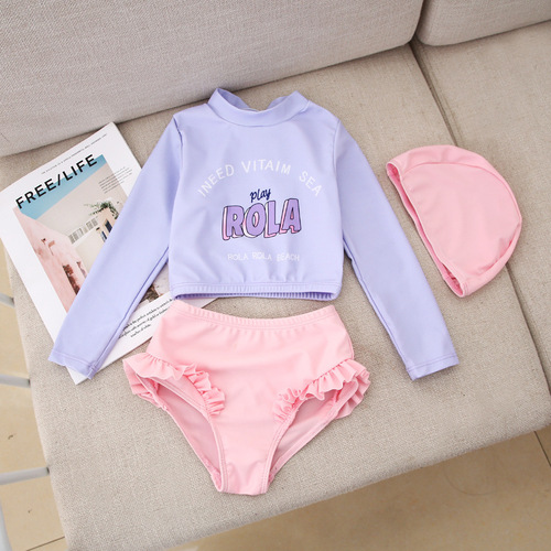Children's Swimwear for Girls, Korean Style, Unisex, for Older Kids and Toddlers, Swim Suit with Underwear, Dropshipping