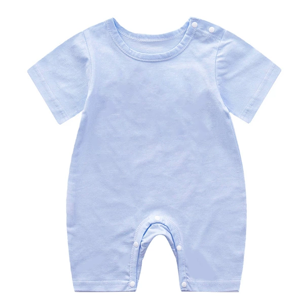 Light blue short sleeve solid color boxer