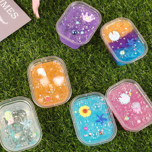 Net red foaming glue wholesale oversized crystal decompression mud more and more play bigger Mud Jam small box slime mud set
