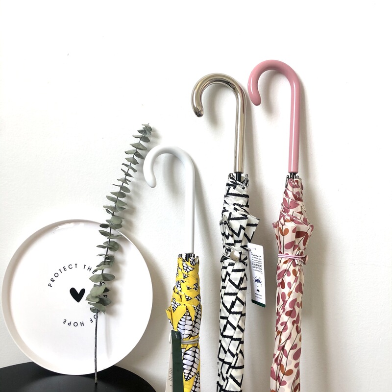 Korean Long-Handled Umbrella, Automatic High-End, Sunny and Rainy Dual-Use Umbrella, Women's Curved Handle Straight Pole, Enlarged Windproof Umbrella, Advertising Wholesale