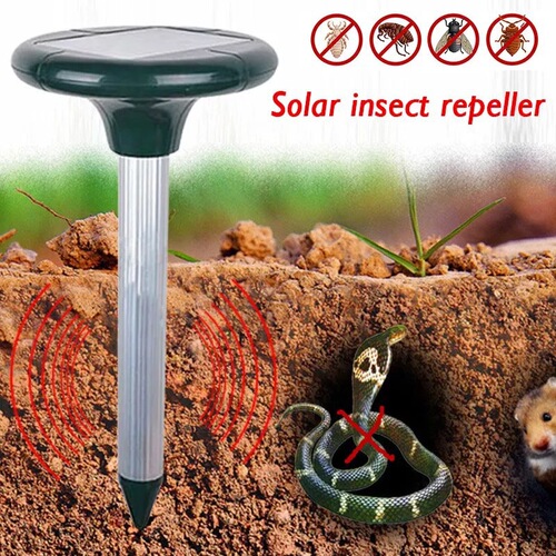 Cross-border outdoor solar mouse repeller, circular courtyard lawn farm, sonic vibration snake repeller, animal repeller
