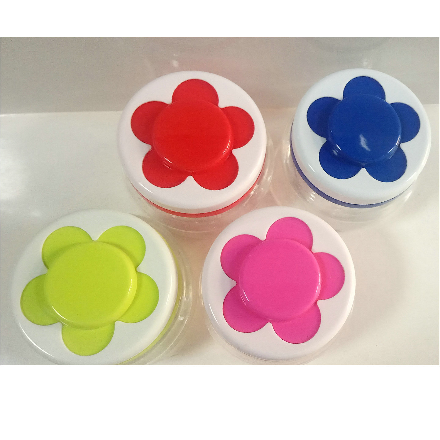 厂家供应B-6透明广口850ml梅花盖圆形塑料文具包装瓶豆腐乳瓶