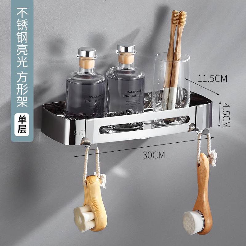 Estante de Baño de Acero Inoxidable, Estante Esquinero Triangular para Baño, Estante de Acero para Lavabo de Una o Dos Capas