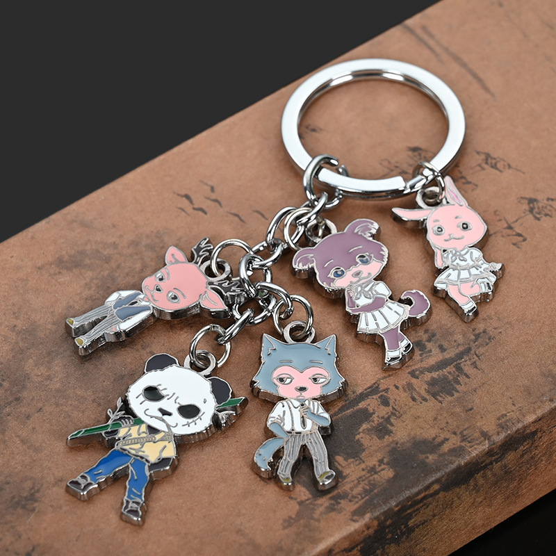 Animal Rhapsody Keychain Beastars Reggy Alloy Three-Dimensional Model Doll Pendant New Product