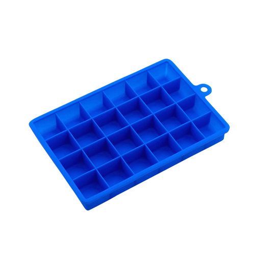 Silicone ice box DIY household square ice cube mold food grade 24-grid silicone ice tray with lid wholesale