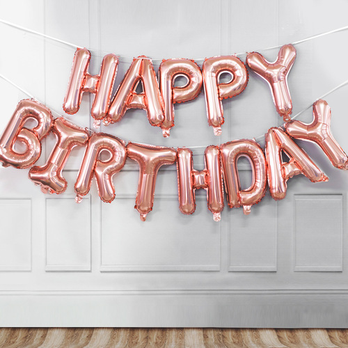 16C Letters HAPPY BIRTHDAY Kids Birthday Balloons Happy Birthday Party Aluminum Foil Balloon Decoration Arrangement