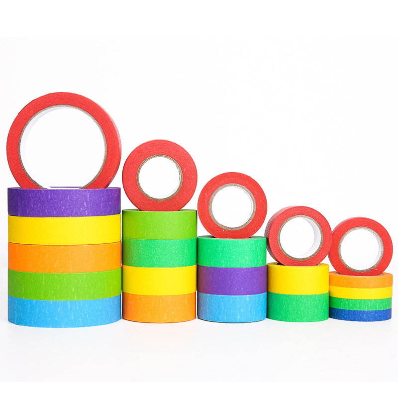 Cinta de papel de enmascarar papelería de color cinta de Arte de papel adhesivo alto cinta de color cinta de papel de separación de Color cuenta de la mano