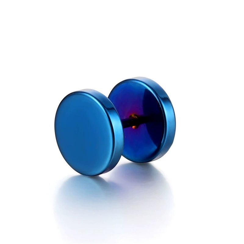Men's fashionable earrings stainless steel, dumbbells, accessory