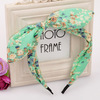Hairgrip with bow, fashionable headband, hairpins, accessory, floral print, Korean style, wholesale