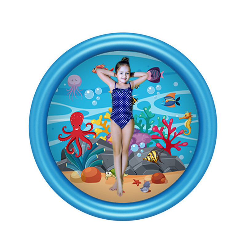 Spot 100 150 170cm Almohadilla de agua para delfines al aire libre para niños Almohadilla de rociadores de letras de encaje Almohadilla de rociadores para mascotas