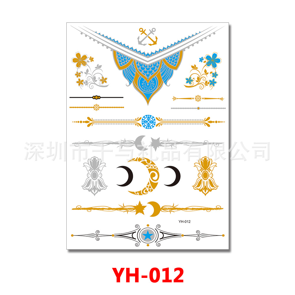 Metal tattoo stickers, plus size
