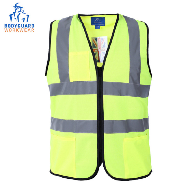 博迪嘉 CN034荧光反光背心 户外施工环卫工反光马甲背心安全服