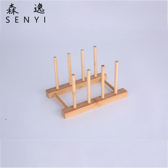 Wooden Drain Rack Stacking Bowl Rack Multifunctional Shelf Kitchen Shelf Directly Supplied by Manufacturer