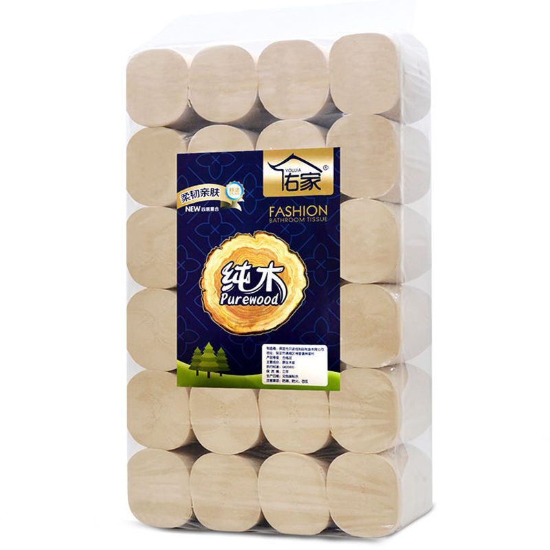 Youjia toilet paper roll paper household paper towel toilet paper roll paper 9.5kg affordable large packaging stall wholesale