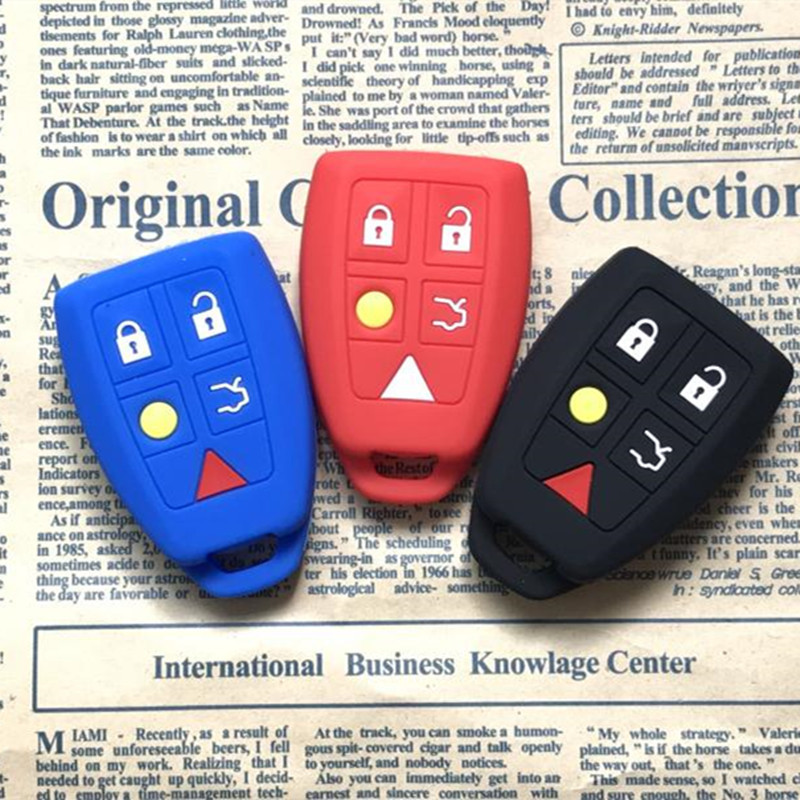 Suitable for Old Models S40 S80 C70 V50 C30 Silicone Key Case Car Remote Control Protective Cover Key Shell