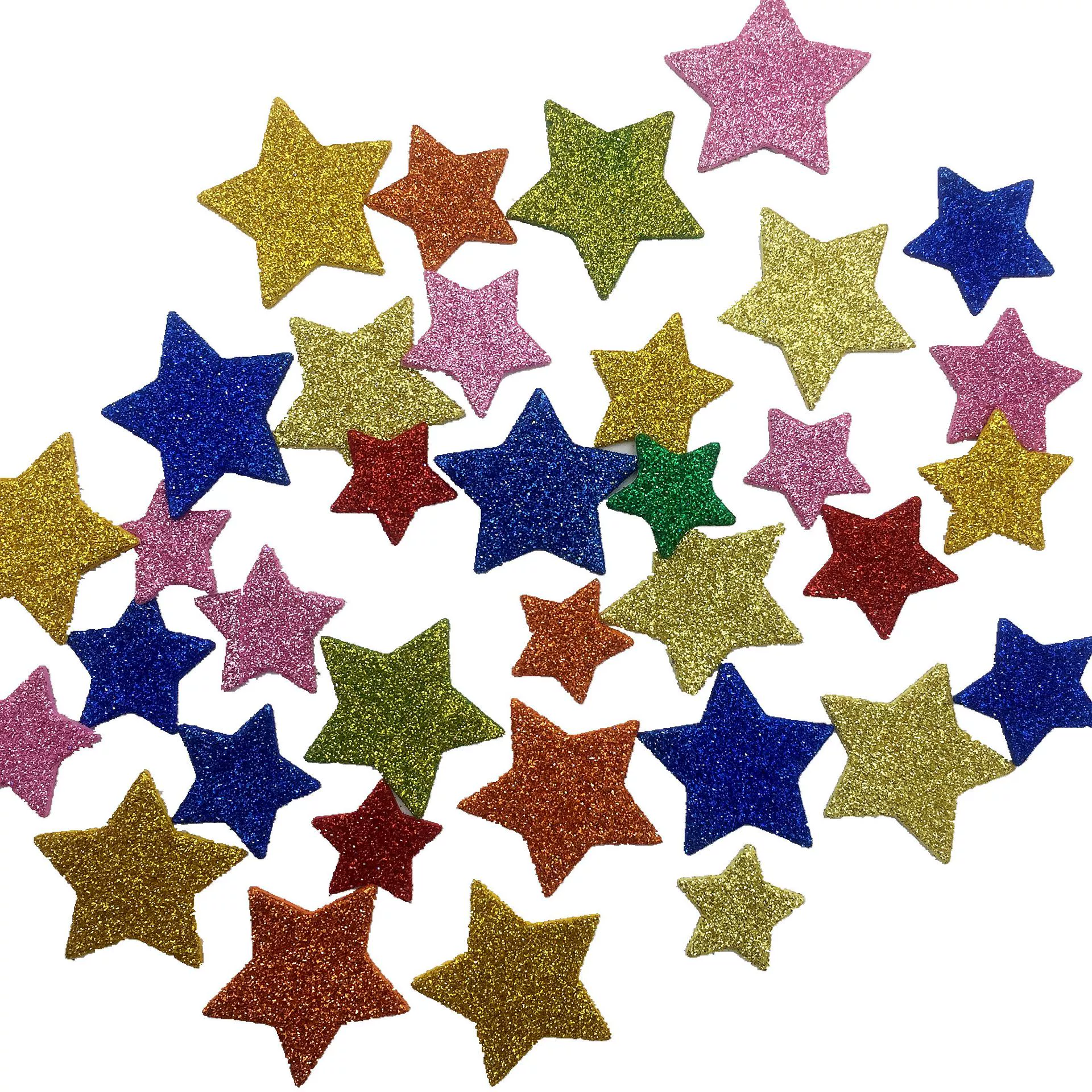 Производитель Amazon наклейки золотисто-розовые пятиконечные звезды наклейки мультфильм Солнце Луна наклейки детский сад пена креативное украшение