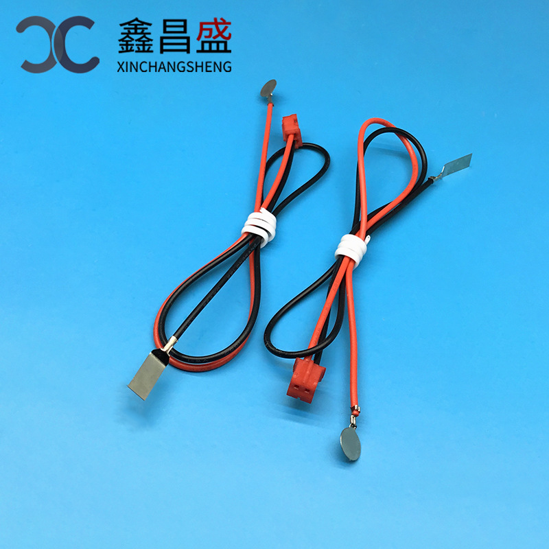 Supply red and black flat cold pressing terminal line juicer touch welding terminal wire harness mobile power nickel connection line
