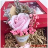 Cowhide Pink Rose (No Gift Box)