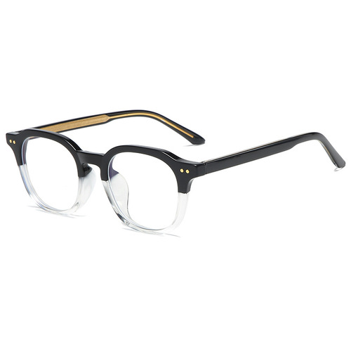 New Korean-style artistic retro square aviator glasses, comfortable blue light blocking glasses frame, fashionable TR90 glasses frame for men