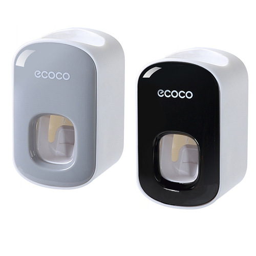 ecoco creative cross-border automatic toothpaste squeezer bathroom nail-free wall-mounted double squeeze position lazy automatic toothpaste squeezer