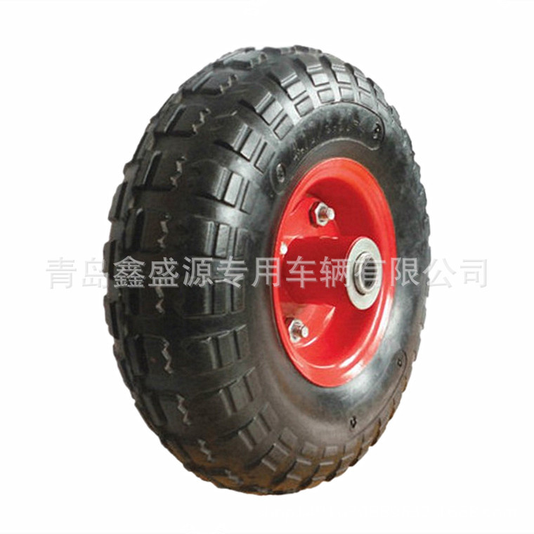 10寸实心轮子4.10/3.50-4 10x4.10/3.50-4工具车手推车橡胶实心轮
