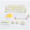 Plastic tools set, mold, compact fondant, 68 pieces