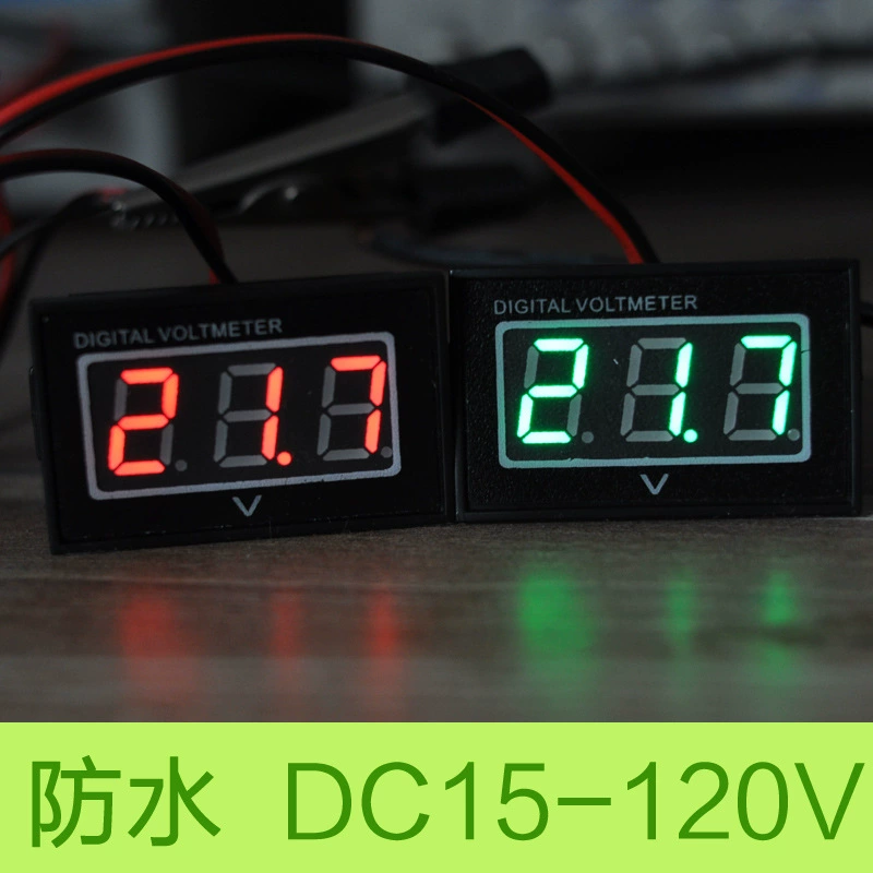 Водонепроницаемый цифровой электромобиль 48V/60V вольтметр 24V 36V вольтметр