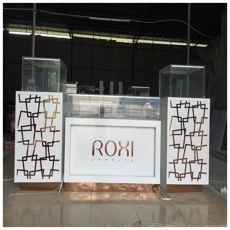 来图做珠宝展示柜专卖店珠宝柜台珠宝销售展示柜玉器展