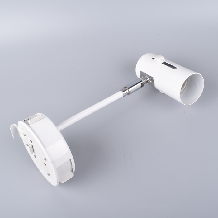 展位长杆射灯展会专用夹式短臂射灯白色展览射灯不带线专业生产