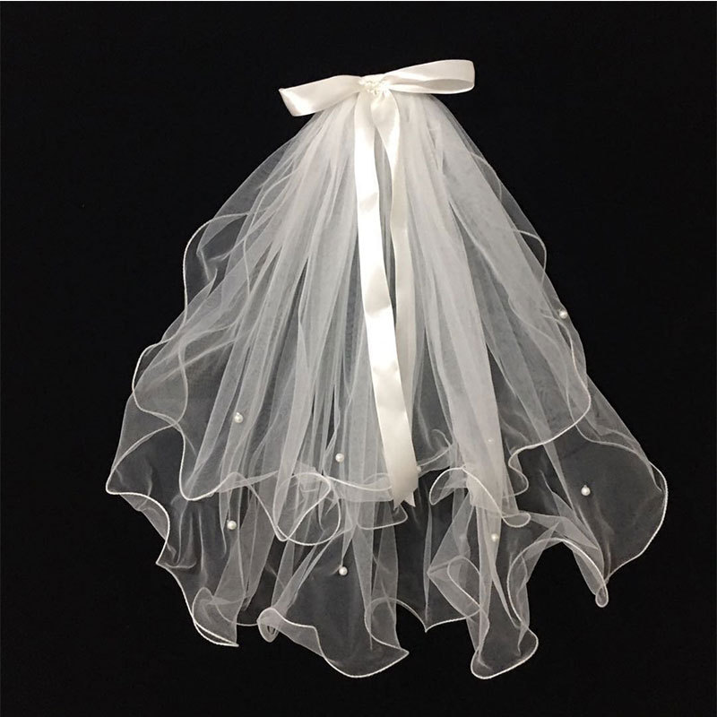 Elonia 2023 Mori Ribbon Bow Bride Veil Wedding Photo Photography Soft License Small Veil Elonia 2023 Mori Ribbon Bow Bride Veil Wedding Photo Photography Soft License Small Veil