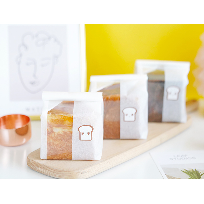 一次性食用级吐司袋防油烘焙面包打包袋开窗魔方吐司袋20只