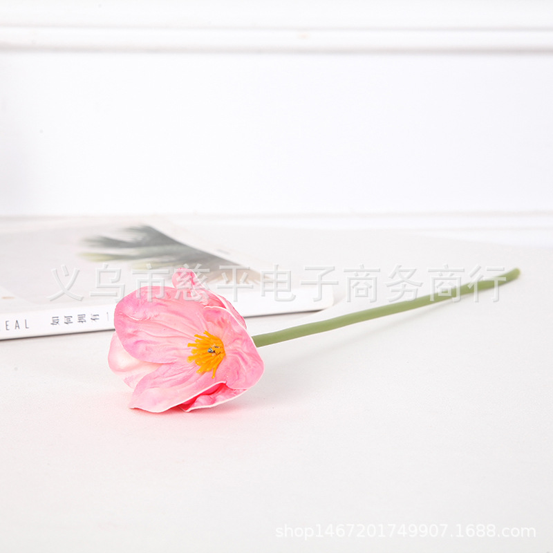 Simulación transfronteriza pu mini flor de amapola artificial flor falsa Yumeiren ramo hogar decoración de la boda flor artificial fábrica