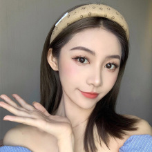 网红同款发捆PU皮革鸵鸟纹韩版气质头箍外出时尚头饰宽边洗脸发箍